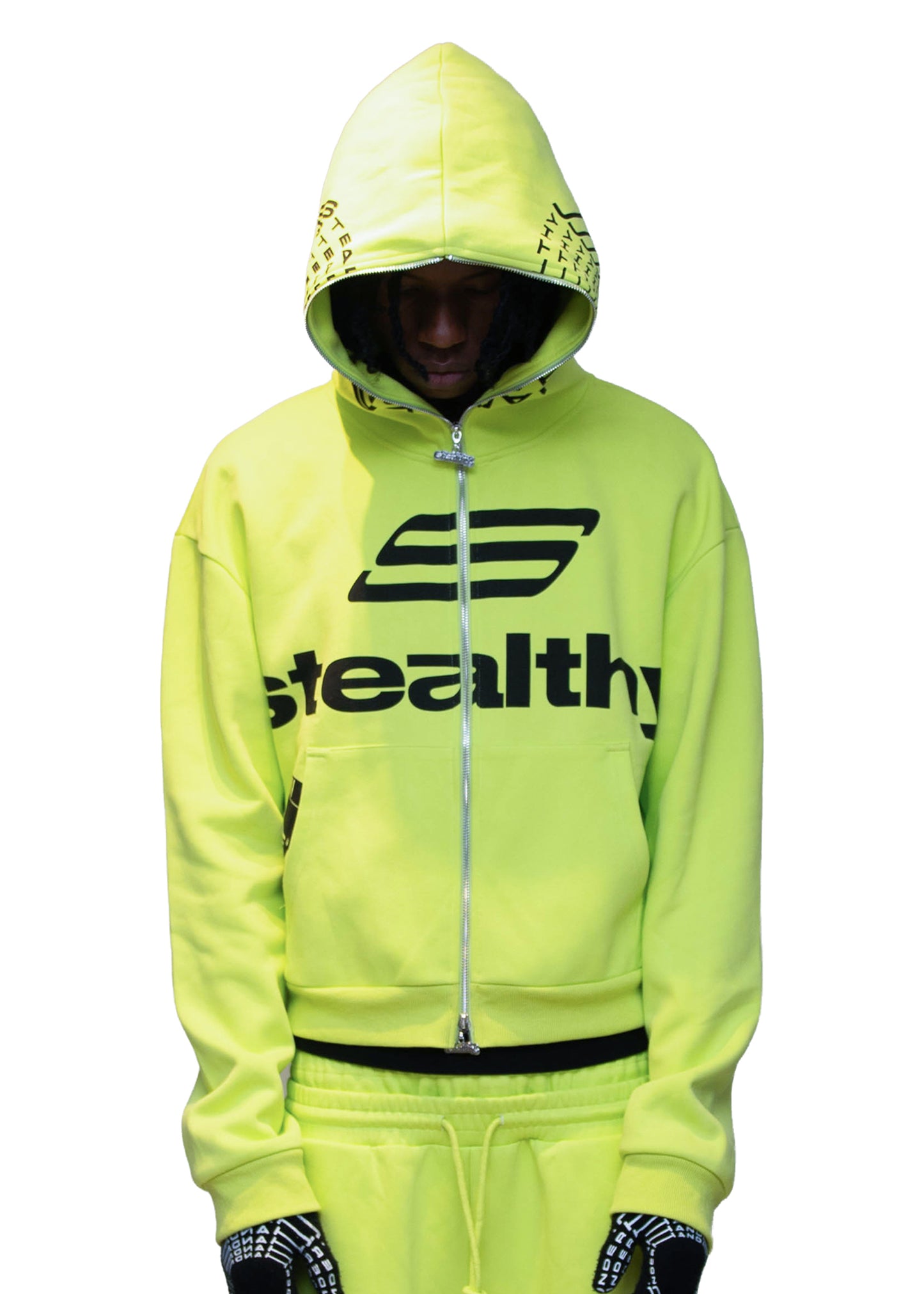 GL*CK CHROME FULL ZIP Hoodie (Neon Green)