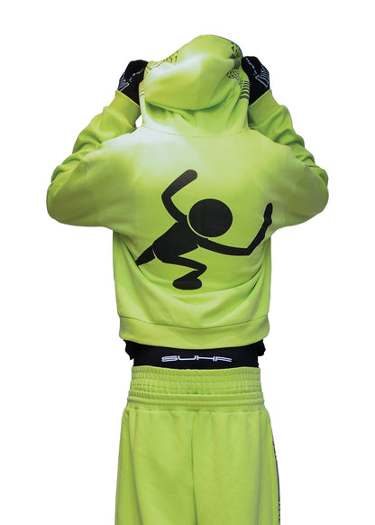 GL*CK CHROME FULL ZIP Hoodie (Neon Green)