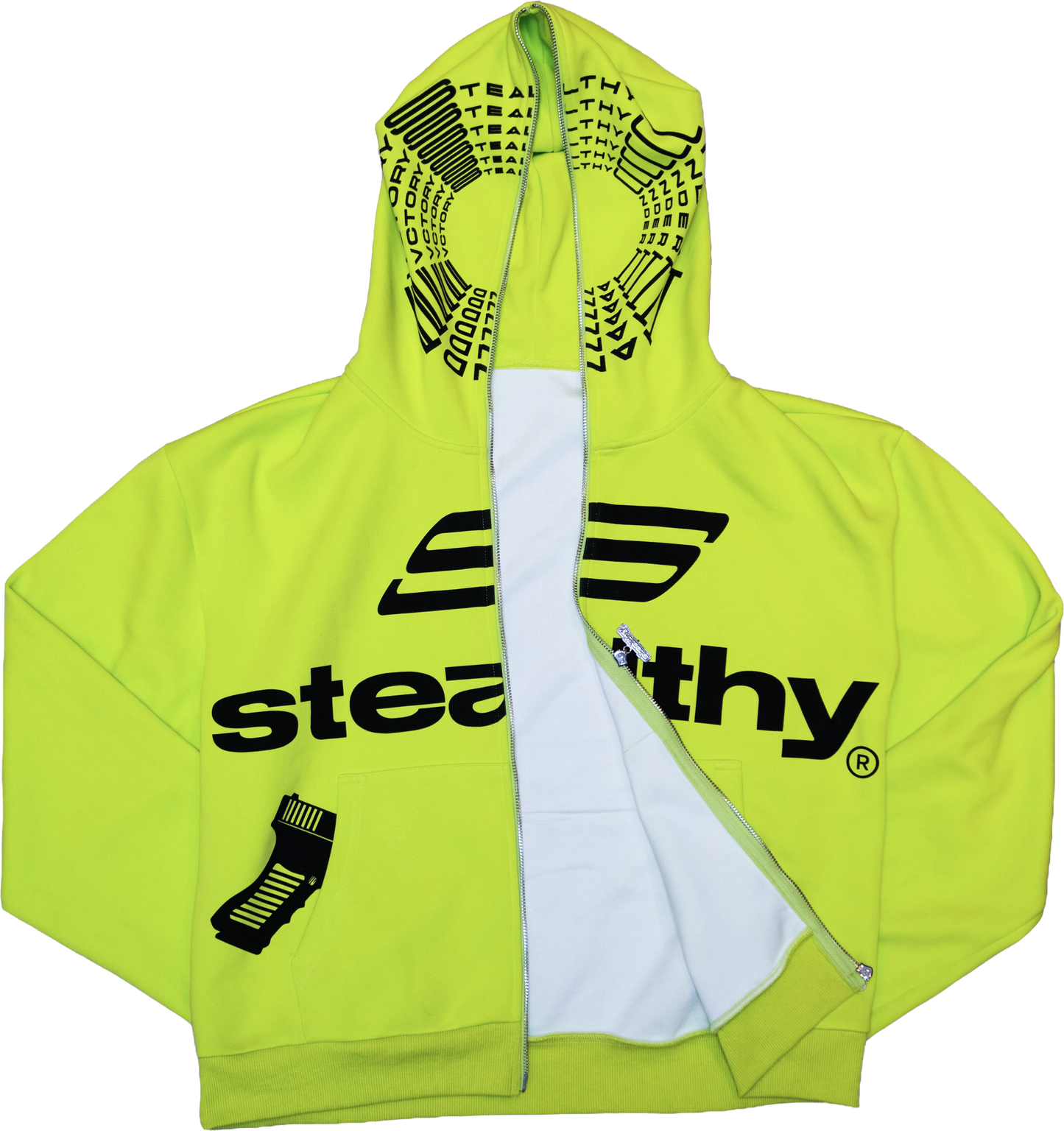 GL*CK CHROME FULL ZIP Hoodie (Neon Green)