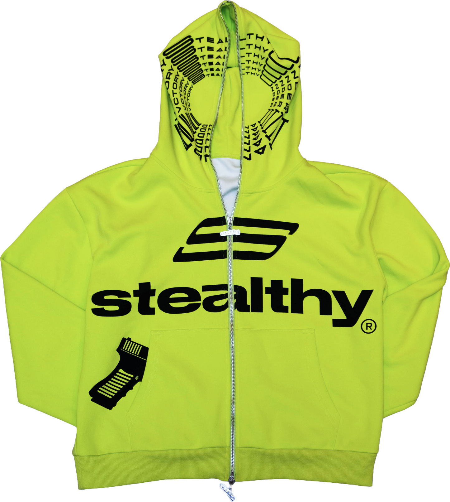 GL*CK CHROME FULL ZIP Hoodie (Neon Green)