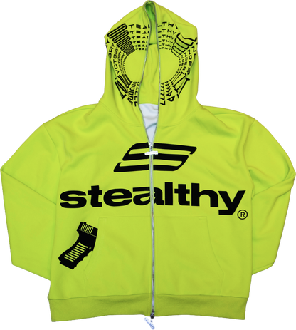 GL*CK CHROME FULL ZIP Hoodie (Neon Green)
