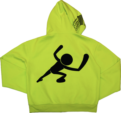 GL*CK CHROME FULL ZIP Hoodie (Neon Green)